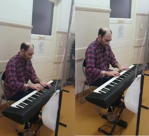Diego Moran comparti una intervencin musical durante su internacin