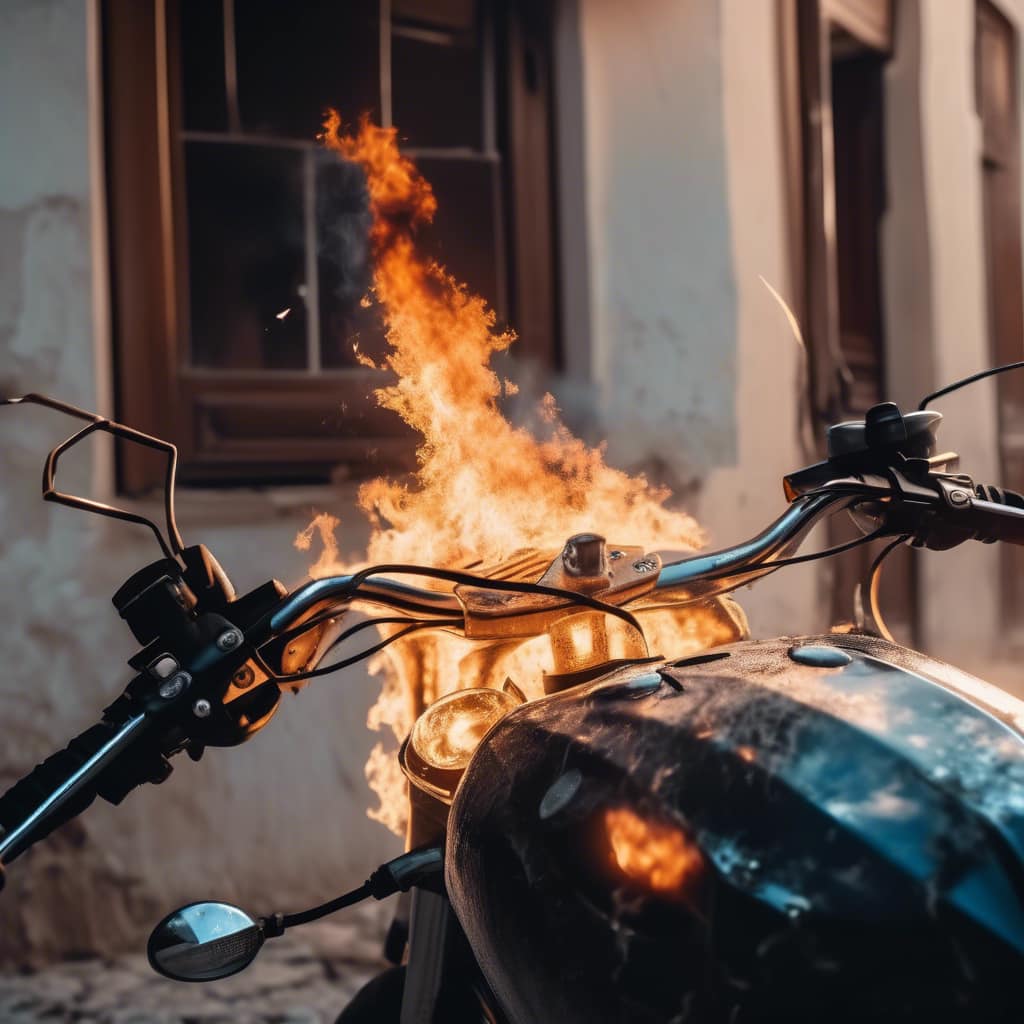 Impactante vandalismo y violencia en Pergamino: Roban y prenden fuego motocicleta de vecina