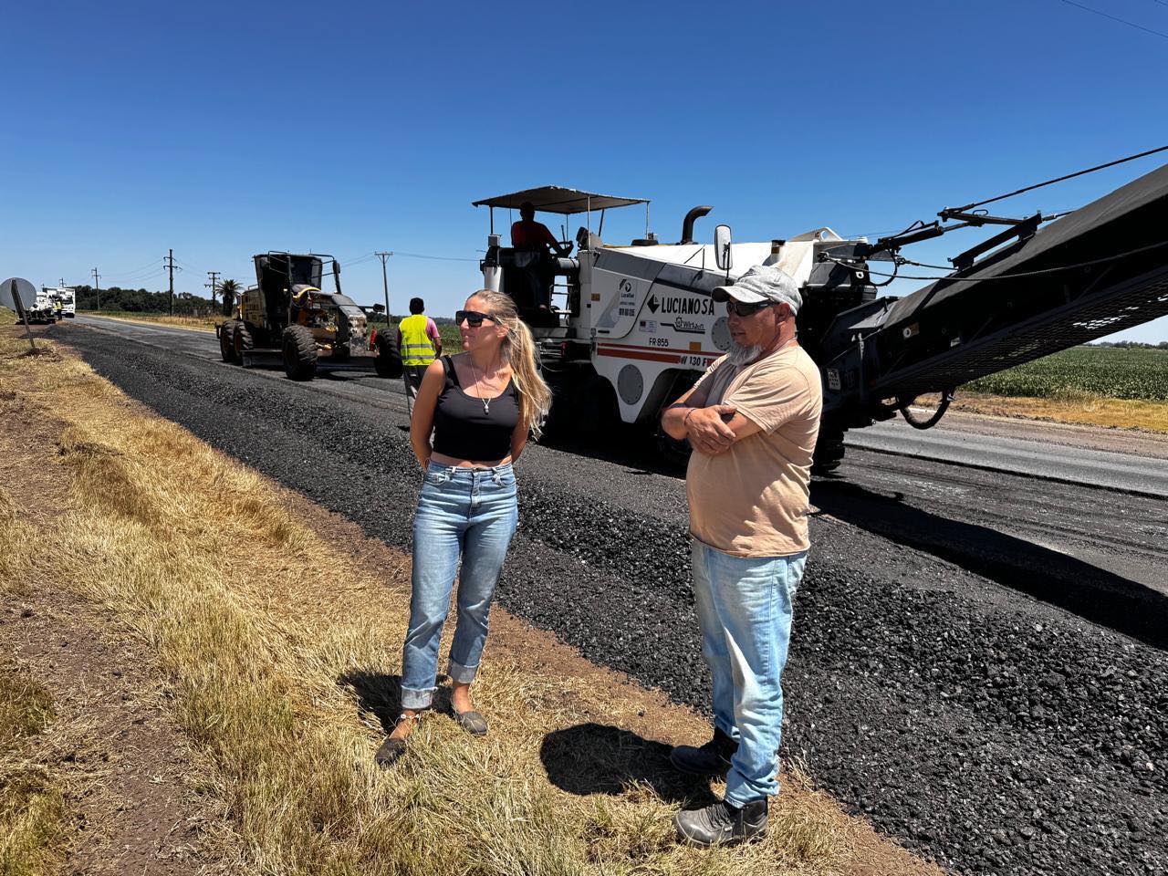 Retomaron los trabajos  de repavimentación de  la provincial ruta N° 32