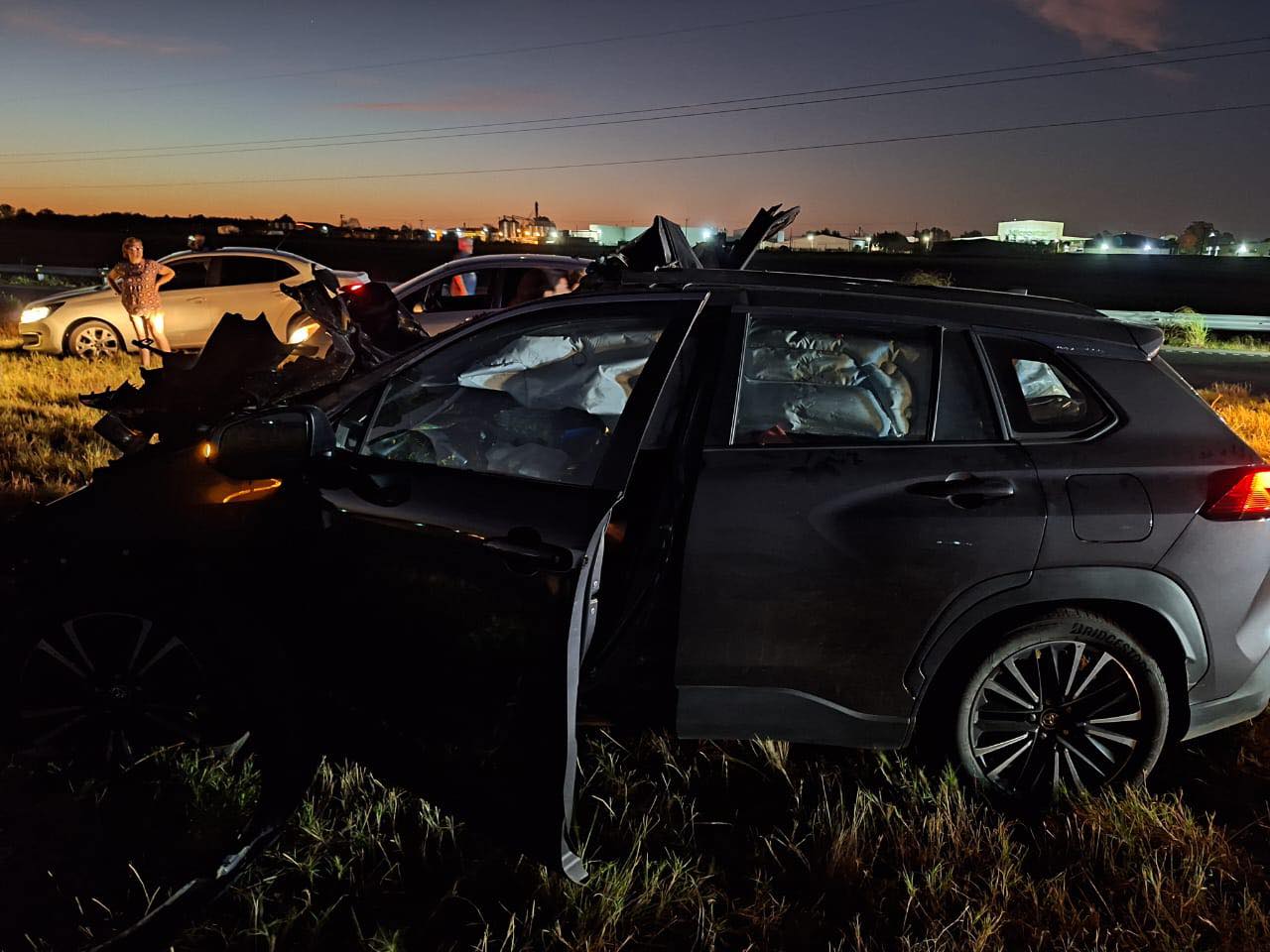 Una familia sufrió heridas  de gravedad al chocar en  su auto contra un caballo