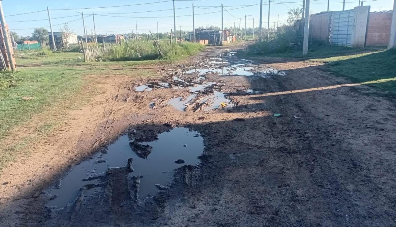 Calles intransitables en barrio Newbery