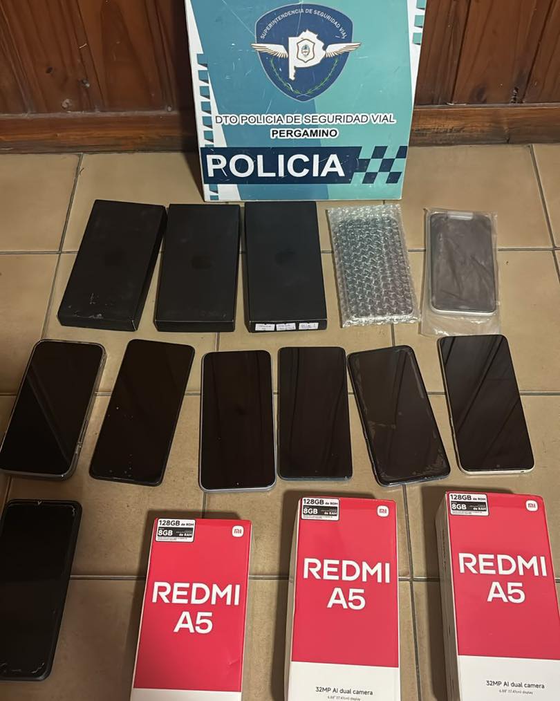Detuvieron a cuatro personas  armadas y con celulares  robados entre Pergamino y Colón 