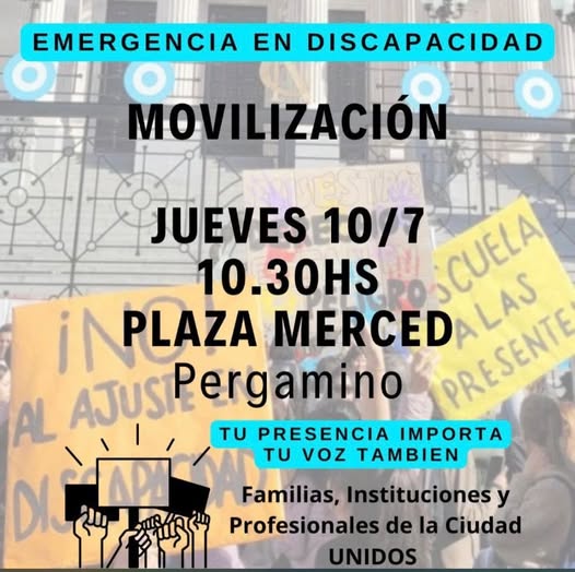 Emergencia en discapacidad: convocatoria a movilización en Pergamino