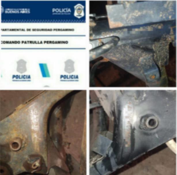 Hallan cuadros de motocicletas  abandonados en la vía pública