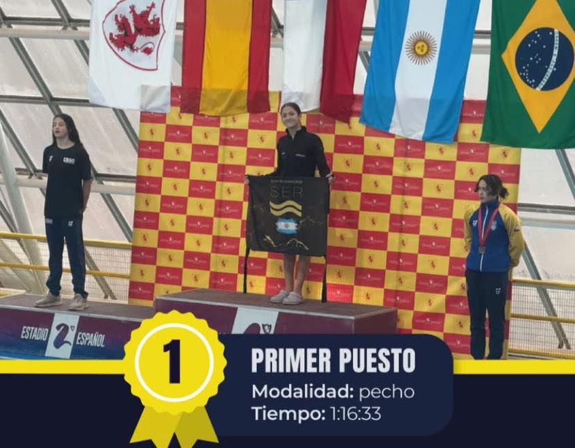 Brillante actuación de la nadadora pergaminense Helena Arbeleche en la Copa España 2025