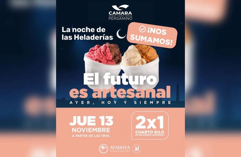 La ciudad se suma a La Noche de las Heladerías 2025