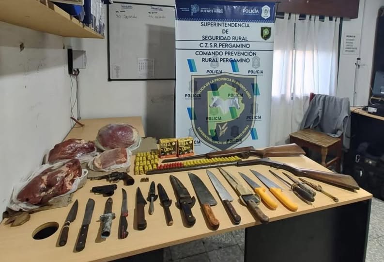 Allanamientos en por abigeato: secuestran carne y armas