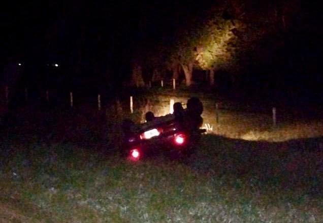 Volcó un auto en ruta 188 y el conductor fue hospitalizado