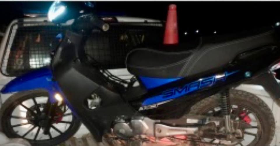 Hallaron una moto robada tras una persecución nocturna