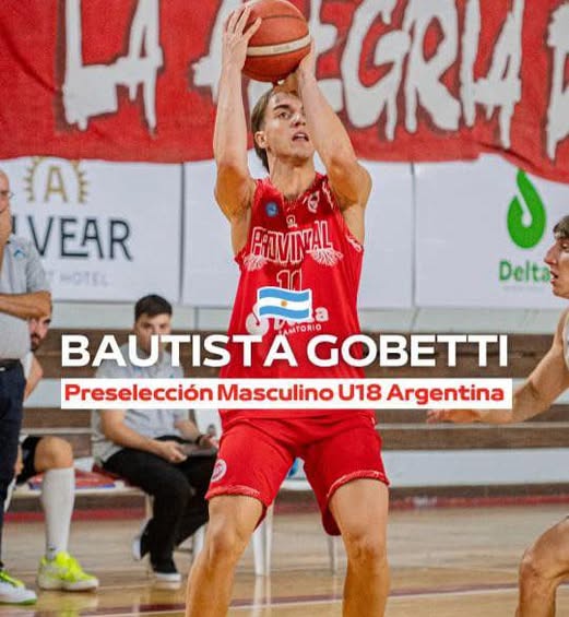 Bautista Gobetti fue convocado  a la Preselección U18 de Argentina
