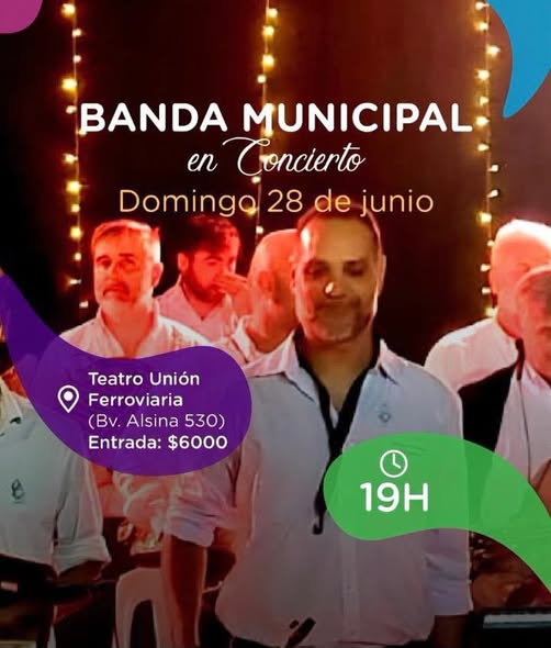 La Banda Municipal se presenta en concierto en el Teatro Unión Ferroviaria