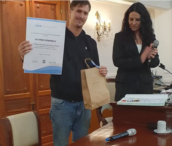 El HCD distinguió a Alfonso Domenech como Deportista Sobresaliente