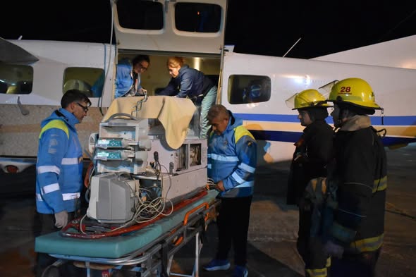 Vuelo sanitario para cuidar una vida